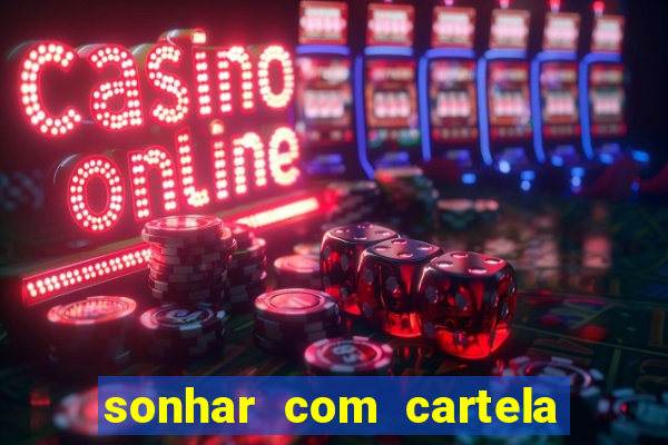 sonhar com cartela de bingo